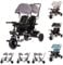 Chipolino Zwillingsdreirad Hip Hop, Zwei Kinder, bis 40 kg, Sitze 360° drehbar, Farbe:grau