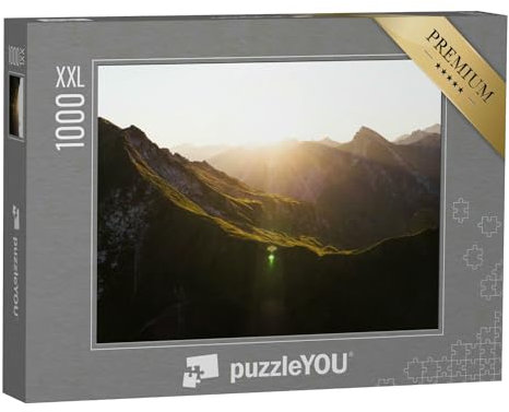 Puzzle 1000 Teile XXL „Alpenpanorama in goldenem Sonnenlicht, Österreich“ – aus der Puzzle-Kollektion Allgäu