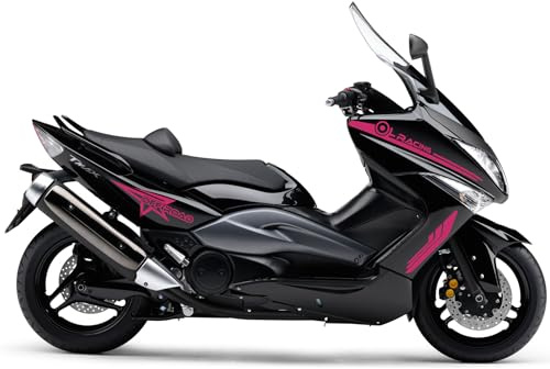 DualColorStampe Pegatinas compatibles con Yamaha Tmax 500 2008-2012 T-MAX Pegatinas para carenado sticker para moto COD.M0304 (FUCSIA 41)
