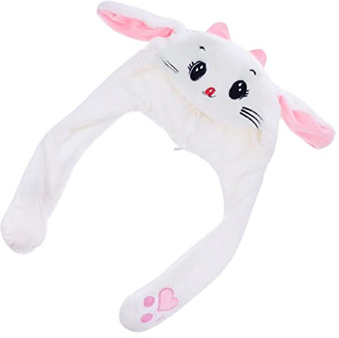 TOYANDONA 1stück Kern- Cartoon-mütze Mit Beweglichen Ohren Für Lustige Partys Für Cosplay Und Kreative Fotos -tail-kombinationstyp Bewegliche Ohren-mütze Für Cosplay Und Partys Bei