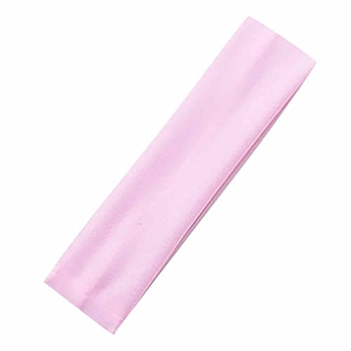 Baumwolle Haarband Damen, Elastisch Yoga Sports Headbands, Einfarbige Haarbänder, Rutschfest Stirnband, Weiches Hairwarp Haarreife für Sport Laufen Exercise Gym (Pink, Einheitsgröße)