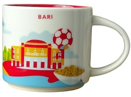 STARBUCKS - Bari (Italia) You are Here Collection, tazza di caffè 414ml, 011105994