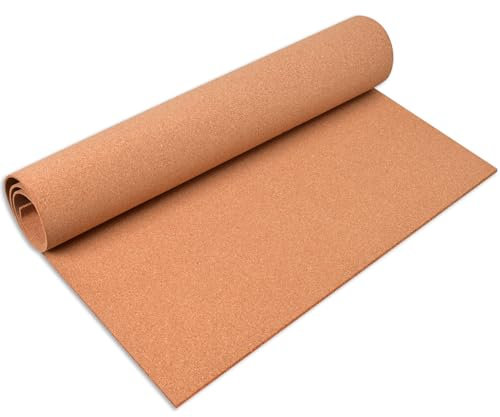 Rouleau de tableau en liège 8 mm pour murs, 40 x 120 cm, environ 39,9 x 119,4 cm – Bureau, maison, école (non autocollant)