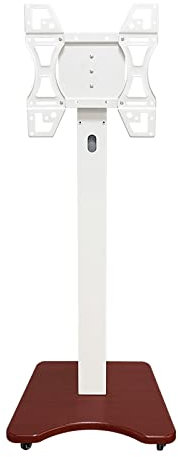 Supporto TV universale, carrello TV mobile con rotelle per TV a schermo piatto/curvo da 27-55 pollici, supporto da pavimento per carrello TV regolabile in altezza, per uso portatile in ufficio domest