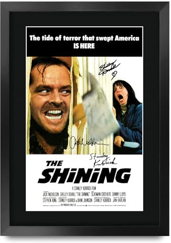HWC Trading FR A3 The Shining (1980) Geschenke Geduckter Poster Signiertes Autogramm Foto für Fans von Film Memorabilien - A3 Gerahmt