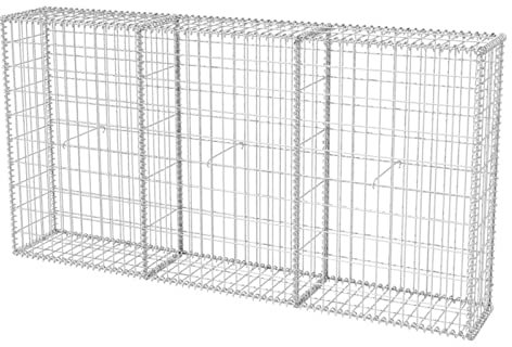 Sufrk Panier de Gabion Acier galvanisé 200x30x100 cm,Paniers À Gabions,Paniers À Gabions Arqués,Gabion,