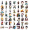 50 Stück Aufkleber Set, Kamado Nezuko Tanjirou Zenitsu Cartoon Anime Manga Elemente Aufkleber, Wasserfeste Vinyl Graffiti Stickers für Laptop Skateboard Koffer Helm Motorrad Auto Fahrrad Handy, A04
