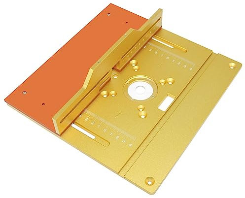 JDQTPOET Router Table Insert Plate Tenon Flip Chip Plunge Base Router for Router Table- Set A