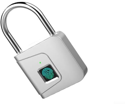 Candado inteligente impermeable, candado de huellas dactilares mejorado AI con características de reconocimiento rápido y larga duración de la batería, cerradura de alta seguridad para armario de