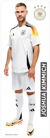 K&L Wall Art DFB Wandsticker Deutsche Nationalmannschaft Wandtattoo Fußballspieler Logo Fußball Trikot - Offizielles Lizenzprodukt (Kimmich, 30x90 cm, DFB)