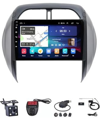 HYMLMY Android Double Din Car Stereo 9 pulgadas Pantalla táctil Radio de coche Accesorios para coche Control de volante multimedia con navegación Plug and Play para Toyot-a RAV4 2003-2005 (Tamaño: M1