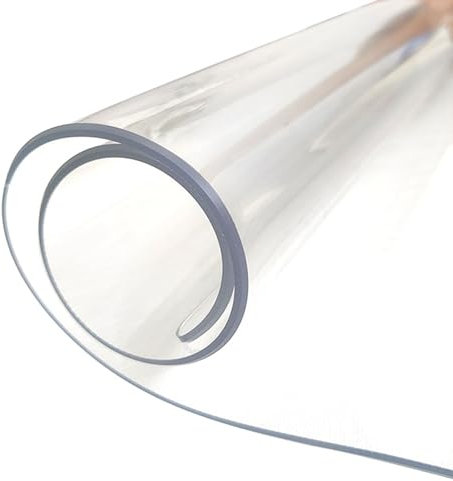 Transparente wasserdichte Tischabdeckung, 80 x 160 cm, transparente Schreibtischunterlage, rutschfest, für Schreibtisch, rechteckige Tischunterlage für Schreibtischschutz