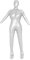 Daaxing Aufblasbare Schaufensterpuppe für Damen, 165 cm, für Damen, Hemd und Hose, Dummy, Torso-Modell, weibliches Modell, PVC, silberfarben