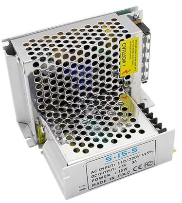 EWWFGUR Fuente de alimentación conmutada AC DC 3V 5V 9V 12V 15V 18V 24V 36V Fonte 500W Transformador 220V a 5 12 24 V Adaptador de Corriente 5V 12V 24V SMPS(5V,5A)