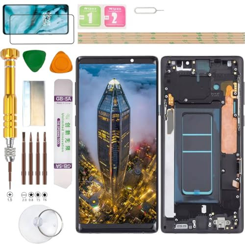 Conjunto de pantalla LCD para Samsung Galaxy Note9 (Note 9) SM-N960F/DS, N960U, N960U1, N960F, N9600, N960N, N960W, N960X, SCV40 (negro)
