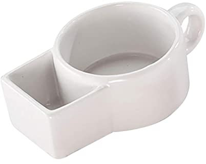 WEKADRIN 1pezzi Tazza Per Biscotti in Rotonda Adatta Per Latte Porridge e Tazza Quadrata Per Contenere Biscotti Decorazione Regalo Di Inaugurazione