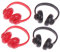 Milisten 4piezas Mini Auriculares Decorativos para Casa De De Negro y Rojo Accesorios De para