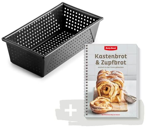 Betty Bossi - Brotbackform 23 cm für Kastenbrot & Zupfbrot Backbuch (40523) | Antihaft Kastenform mit Rezeptideen