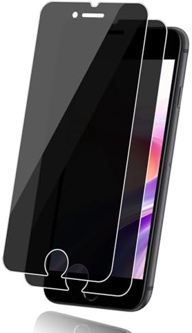 Carantee Verre Trempé Anti Espion pour iPhone 6/6s/7/8/SE 2020-2 Pièces Protection Écran 3D, Dureté 9H 0,33mm Anti-Rayures, Vitre Protection, Toucher Sensible, Sans Bulles SE Spy Protection écran