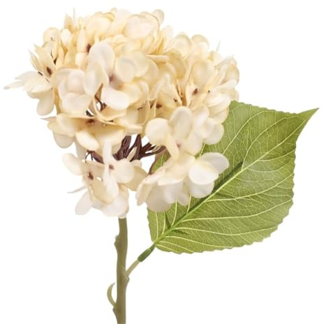 Hortensien Kunstblumen Künstliche Hortensien Seidenblumen Home Zimmer Tisch Zubehör Hochzeit Wand Brautstrauß Urlaub Party Dekor(White)