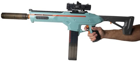 RED5 Rapid Fire Soft Foam Dart Shooter with 100 Darts and 2 Magazine Clips Battery Powered | 20M Range |14+