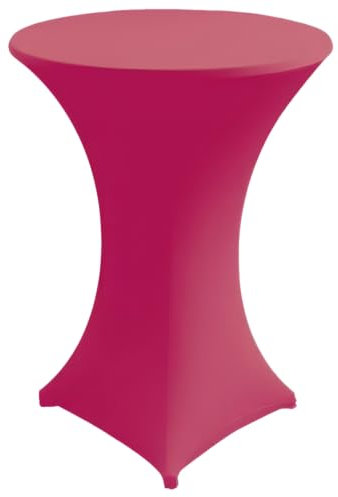Gastro Uzal Hussen für Stehtische und Bistrotische Stretch Stehtischhussen (pink, Ø65-72)