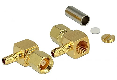Delock SMC Stecker 90° gewinkelt zum Crimpen RG-174 / RG-316