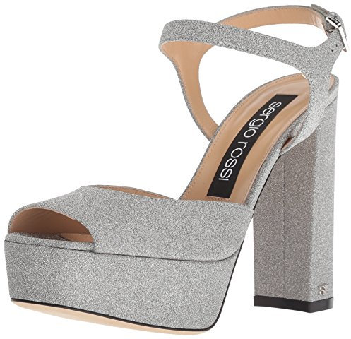 Sergio Rossi Monica Damen Plattform, Silber (silber), 36 EU