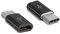 DragonTrading Adaptateur micro USB vers USB C, USB de type C mâle vers micro USB femelle, adaptateur USB C compatible avec les téléphones de type C, tablettes et plus encore (noir)