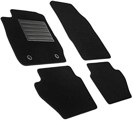 MDM SP-1034 Fußmatten Velours Autoteppich passend für Ford Fiesta VI 10.2008>2011, black