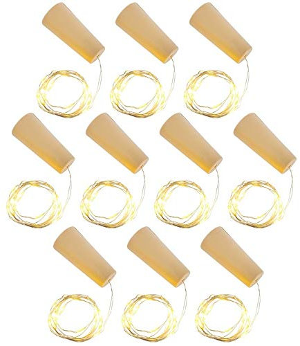 Ideen mit Herz Flaschenlichter mit je 20 LED-Lichtern | 10 Stück