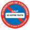 AUA SIGNALETIQUE - Stationnement Interdit sauf avec Votre Texte - Ø 200 mm, Vinyl adhésif