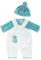 ZWOOS Puppenkleidung für New Born Baby Doll, Outfits mit Hut für Puppen 35-43 cm (Grün)
