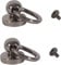 Trimming Shop Brass Chicago Screw Back Pull Ring Studs Rust Free Dome Head Rivet with O Ring for Jacket, DIY Leathercraft, Belts, Saddles (9.5mm, Gunmetal, 2pcs)