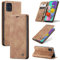 UEEBAI Wallet Case for Samsung Galaxy A51, Premium PU Leather Case Vintage Matte Wallet Flip Cover [Card Slots] [Magnetic Closure] Stand Function Folio Shockproof Full Protection - Brown