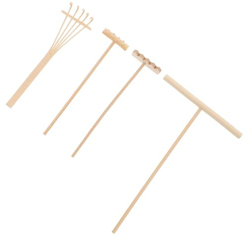 4Pezzi Mini in per Giardinaggio e Decorazione Zen per Bonsai e Piante in Vaso per Raccogliere Sabbia e Decorare Desktop per