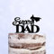 Cake Topper (Super DAD) Acryl/Holz, Tortenstecker, Tortenfigur, Tortendeko, Torte, Tortenständer, Geburtstag, Vatertag (Schwarz)