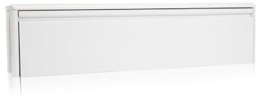 Xfort MailPlate Pro 12 Letterplate White, Premium Draught Proof Postal Letterbox, Telescopic Sleeved Letter Box For Wooden, Composite And uPVC Midrail Doors With 40-80mm Door Thickness.