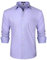 HISDERN Shirts Mens Long Sleeve Purple Dress Shirt for Men Adult Regular Fit Formal Casual Button Collar Polka Dot Patterned Contrast Color Shirt,Pale PurpleL