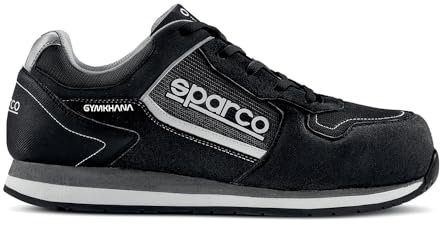 Sparco - Gymkhana Max - Scarpe da Lavoro Antinfortunistiche S1P SRC Nero-Grigio, 38 EU
