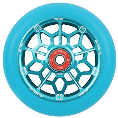 CORE Hex Stunt Scooter Wheel 110mm ABEC 9 Bearings (Replacement Pro Scooter Wheels) - Mint Blue