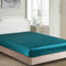Bettlaken Spannbettlaken 140x200 Türkis Grün Boxspringbett Satin Bettlaken Glänzend Seide Spannbetttuch Leintuch Uni Muster Hochwertiges Spannleintuch für Hohe Matratze bis 25-30 cm
