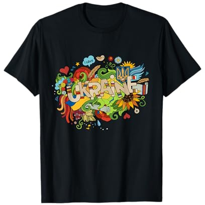 Ukraine T-Shirt Design mit I love and Pray for Ukraine T-Shirt
