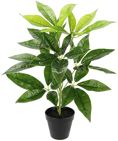 Künstliche Blattpflanze im Topf, Schefflera Pflanze Seidenblumen Real Touch Kunstpflanzen Zimmerpflanzen Dekopflanze Grünpflanze Seidenpflanze Kunstblume Strahlenaralie Büropflanze Dekopflanze Deko