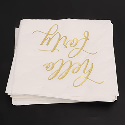 80 Stück Goldfolie Cheers To 40 Years Papierservietten Hallo 40 Geburtstagsservietten Geburtstagsdekorationen