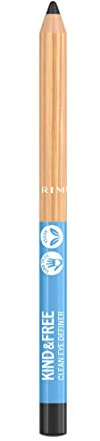 Rimmel London Kind & Free Clean Matita occhi, Texture Cremosa, Colore ricco, Formula vegana - 001 - Pitch, 1.1g