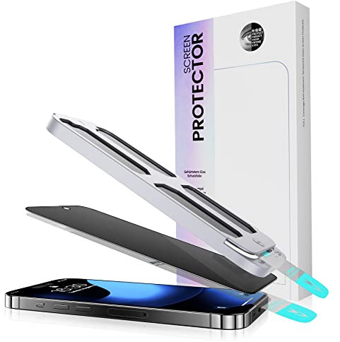 BENKS Panzer Schutz Glas für iPhone 13 Pro Max/14 Plus Sichtschutz, Anti-Spähen Privatsphäre 9H Härte Schutzfolie Displayschutz mit Schablone, 0.33mm Ultra-klar, Ultrabeständig 1 Stück
