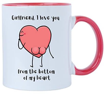 LimaLima I Love You from The Bottom of My Heart Tea & Coffee Mug. Girlfriend Gift for Birthday, Valentine's, Christmas Or Anniversary