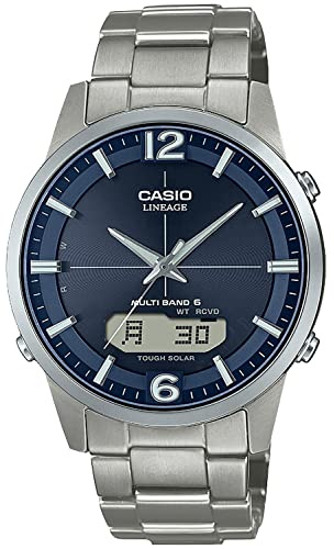 Casio LCW-M170TD-2AJF [Solar Radio Clock Lineage] Titanium Band Watch Imported from Japan Jan 2023 Model Silver/Navy, Silver/Navy, Digital