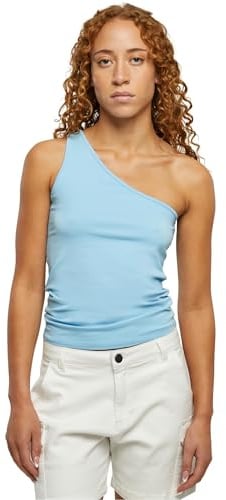 Urban Classics Damen Top Ladies Asymmetric Top balticblue XS